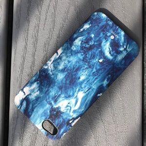 Blue tie dye water phone case